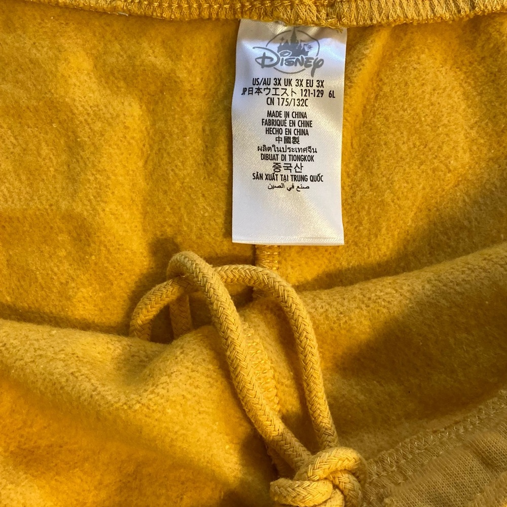 Disney Parks Mickey Mouse Gold Joggers Sweatpants Women Size M, L, XL, 2X, 3X - Picture 7 of 11